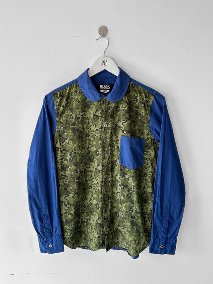 COMME DES GARÇONS BLACK - S/S 2012 CAMOUFLAGE FRONT PANEL LONG SLEEVE SHIRT