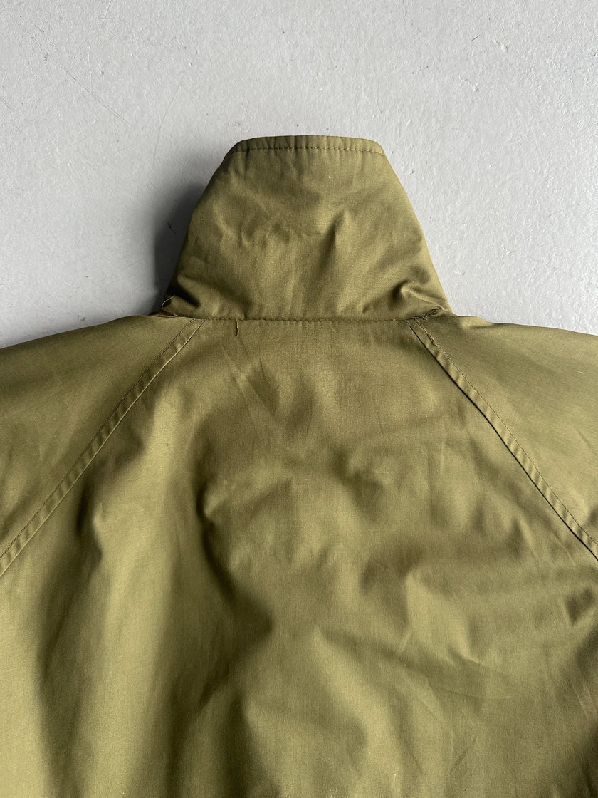 YVES SAINT LAURENT - 1980s 2 IN 1 REVERSIBLE BOMBER JACKET WITH ZIP AT COLLAR