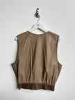 1980s TWO TONE LEATHER WAISTCOAT