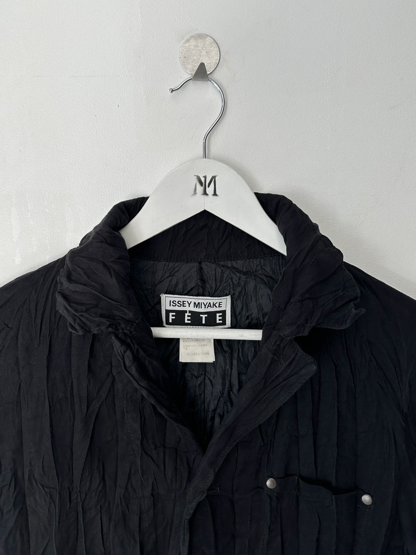ISSEY MIYAKE - A/W 2005 FAUX SUEDE CRINKLED JACKET