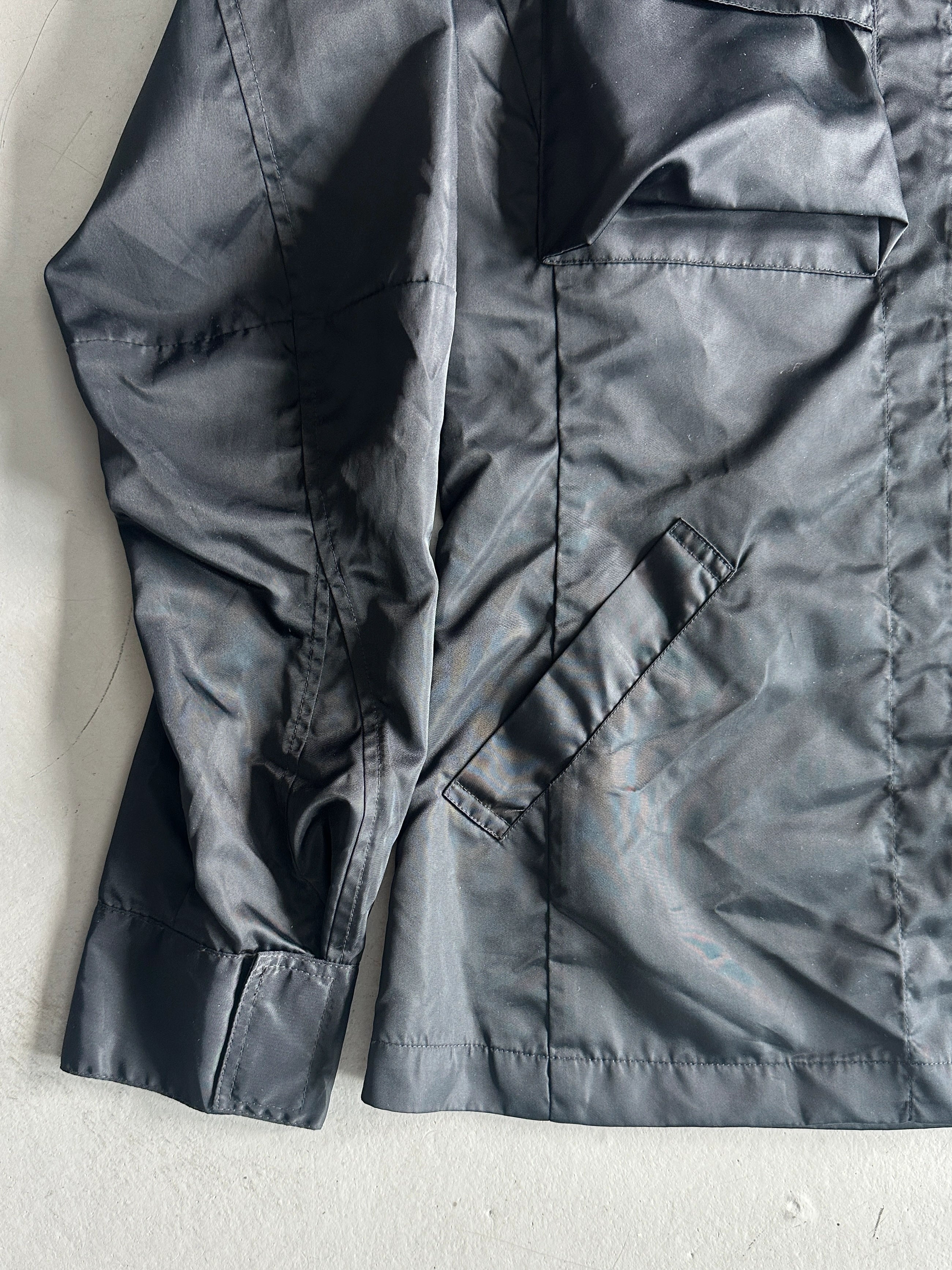 YOHJI YAMAMOTO D'URBAN A.A.R. - 1990s FOLDABLE WINDBREAKER JACKET WITH NINJA HOOD