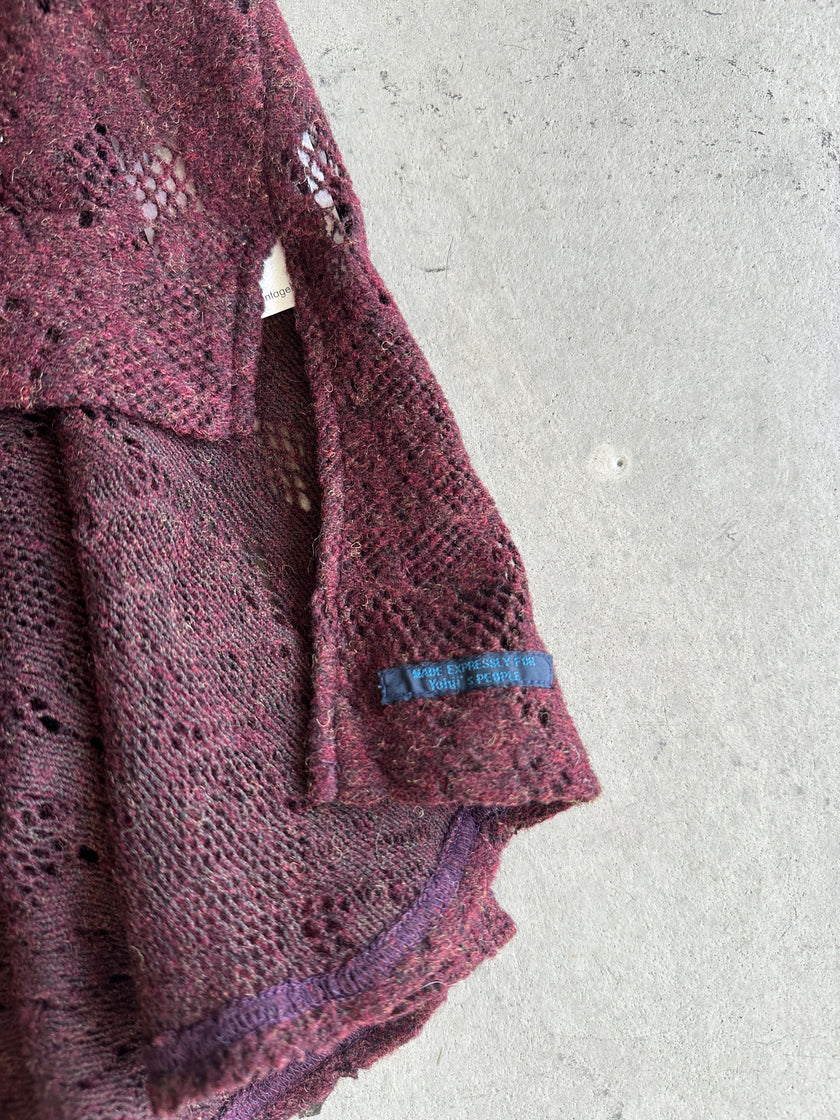 YOHJI YAMAMOTO - 2000s ASYMMETRICAL WOOL MESH TOP