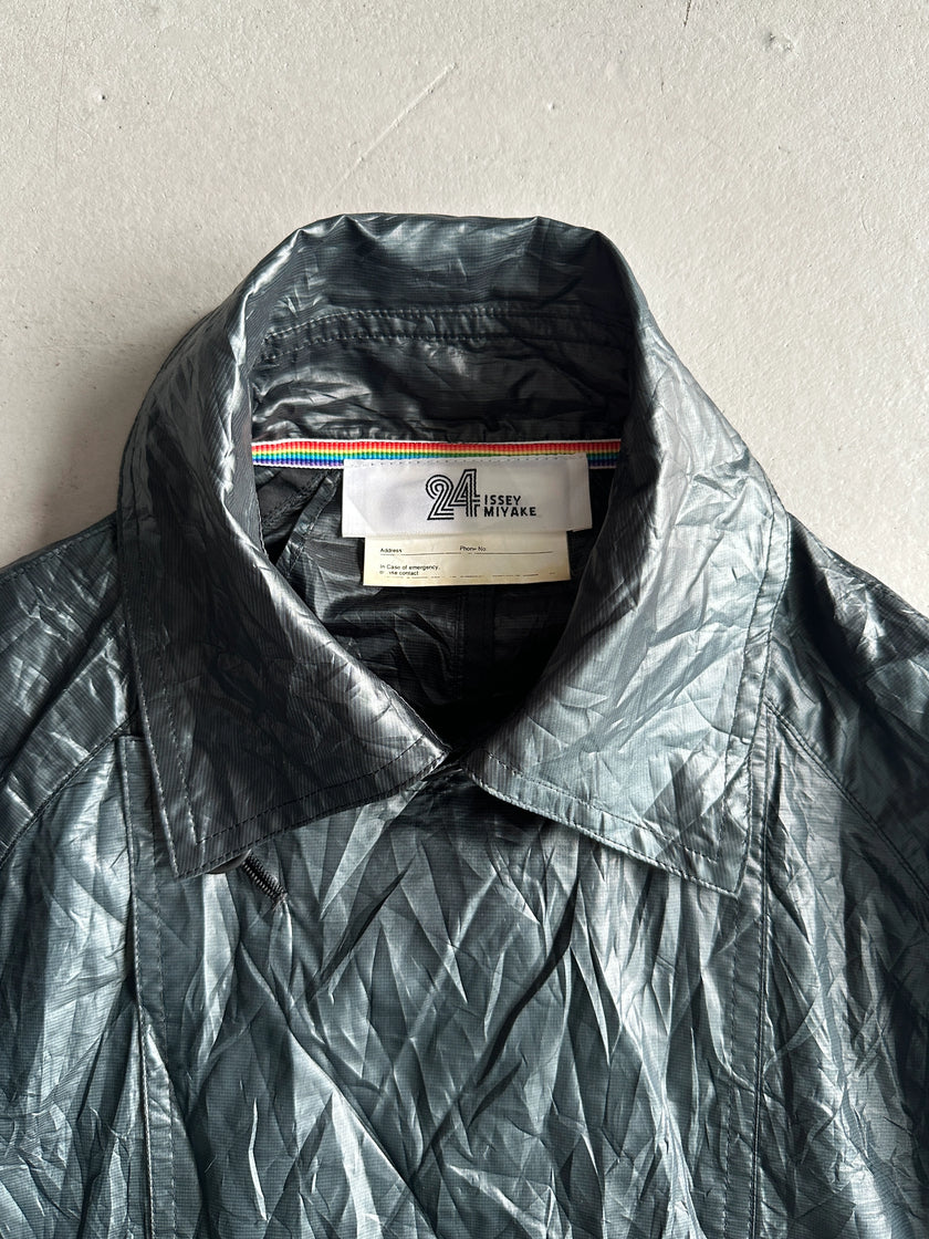 FINAL HOME BY 24 ISSEY MIYAKE - 1990s DOUBLE BREASTED TEMPERATURE CHANGING COLOUR TECHNICAL JACKET