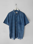 ARMANI JEANS - early 1990s JACQUARD PRINT SHORT SLEEVE SHIRT