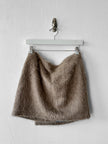 COSTUME NATIONAL - F/W 2012 FAUX FUR WRAP MINI SKIRT