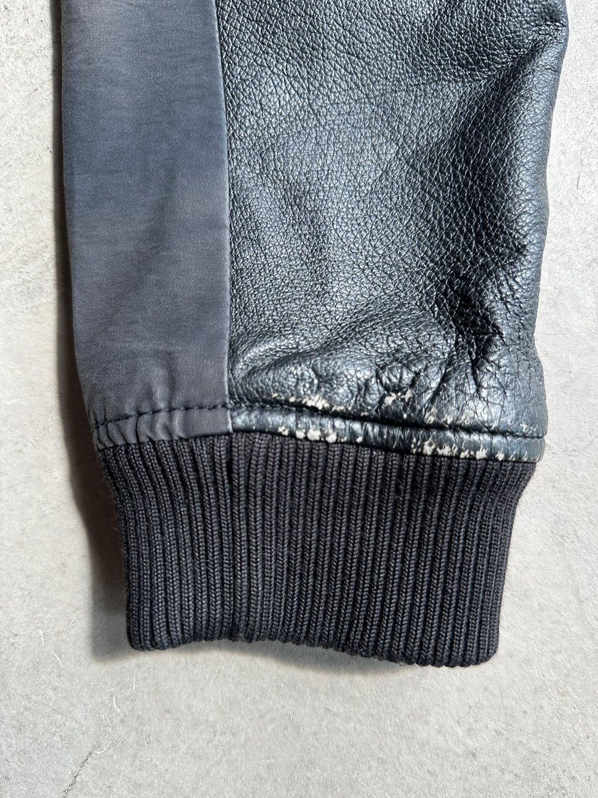 ARMANI JEANS - 1990 LEATHER BOMBER JACKET