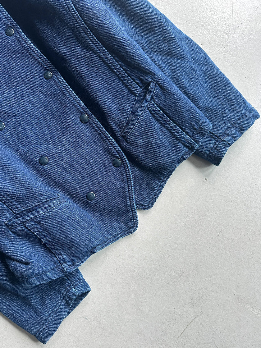 KENZO - 1980s DOUBLE BREASTED DENIM JACKET