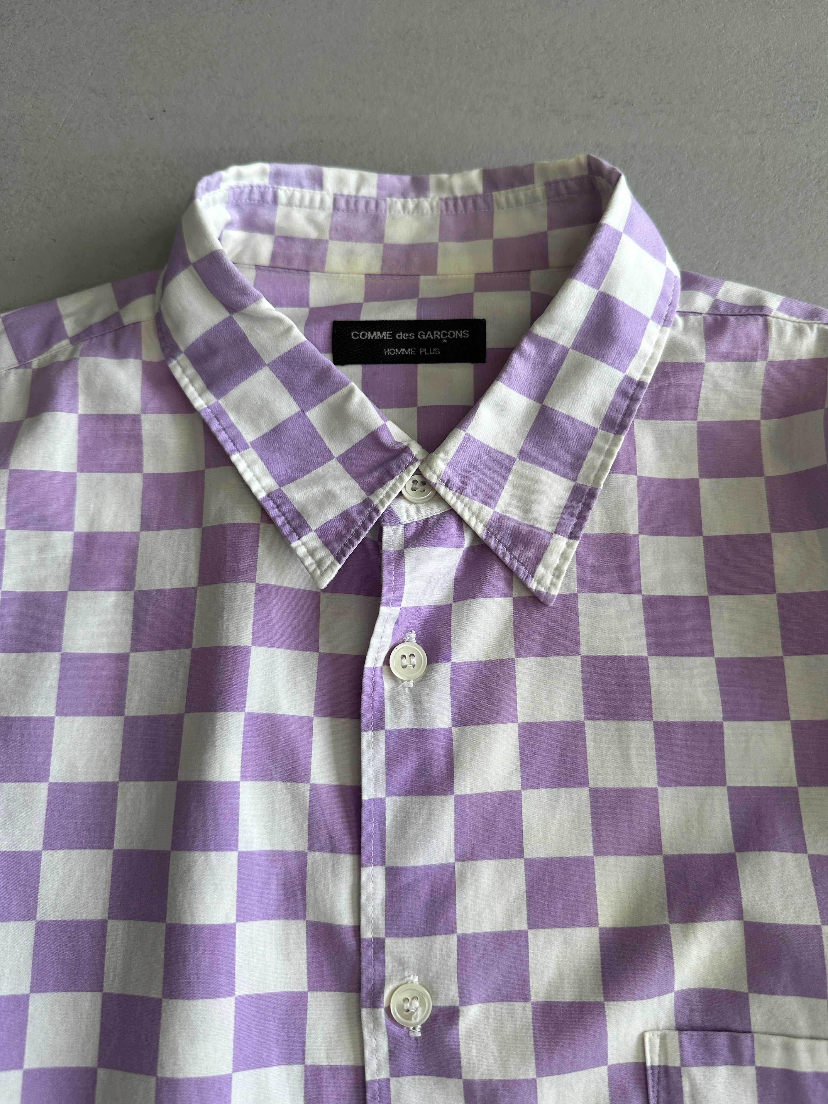COMME DES GARÇONS HOMME PLUS - S/S 2001 GRADIENT CHECKBOARD SHIRT