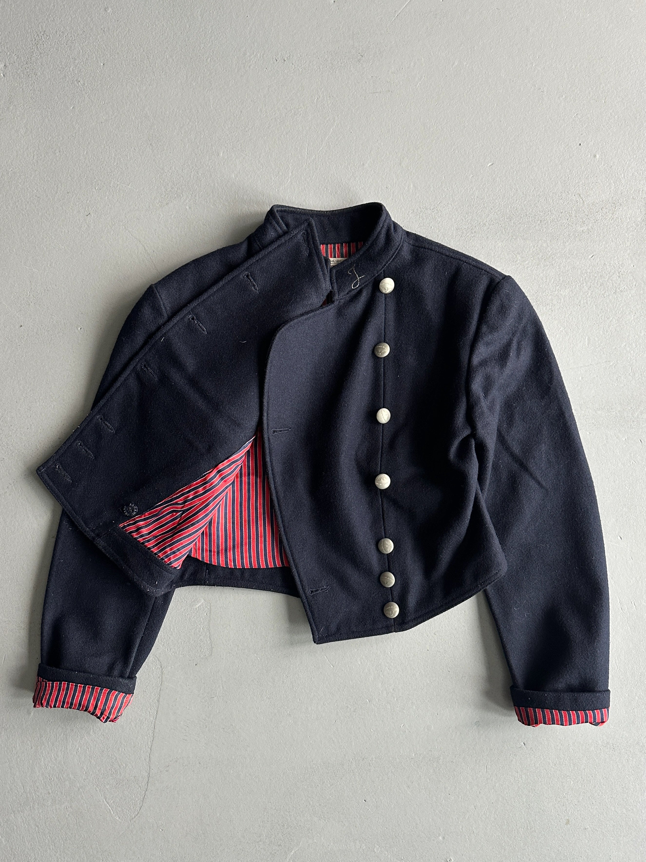 ARMANI JEANS - 1980s CROP FIT MAJORETTE WOOL JACKET