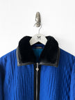 ISTANTE by GIANNI VERSACE - early 1990s CROP FIT BOMBER JACKET WITH CONTRASTING PLUSH COLLAR