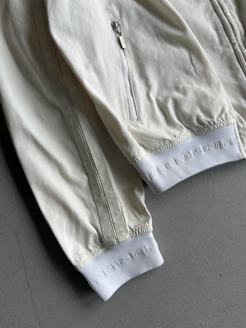 VERSACE - 1990s BOMBER JACKET WITH LEATHER PIPING