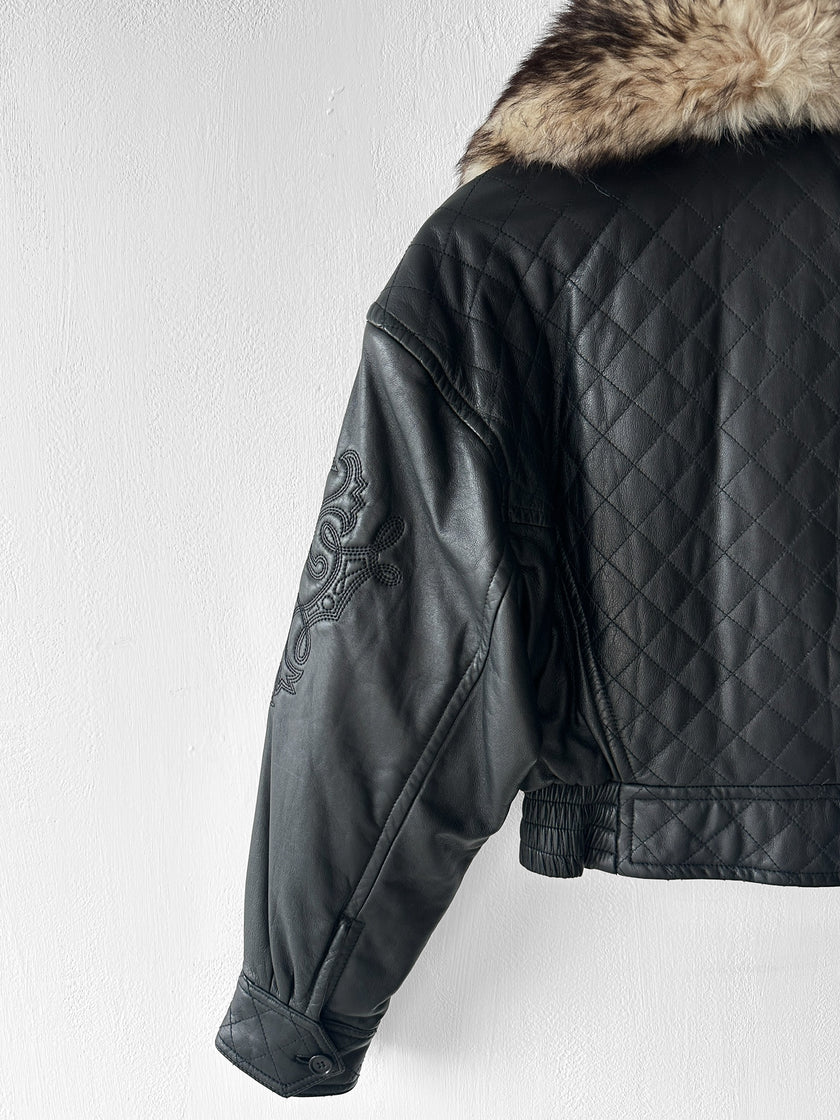 KANSAI YAMAMOTO - 1990s BOXY FIT JACKET WITH DETACHABLE FUR COLLAR