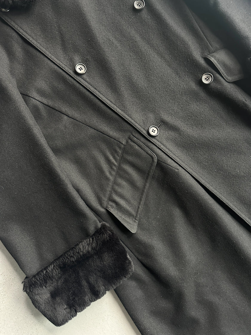 YOHJI YAMAMOTO NOIR - A/W 1996 DOUBLE BREASTED LONG FUR COAT