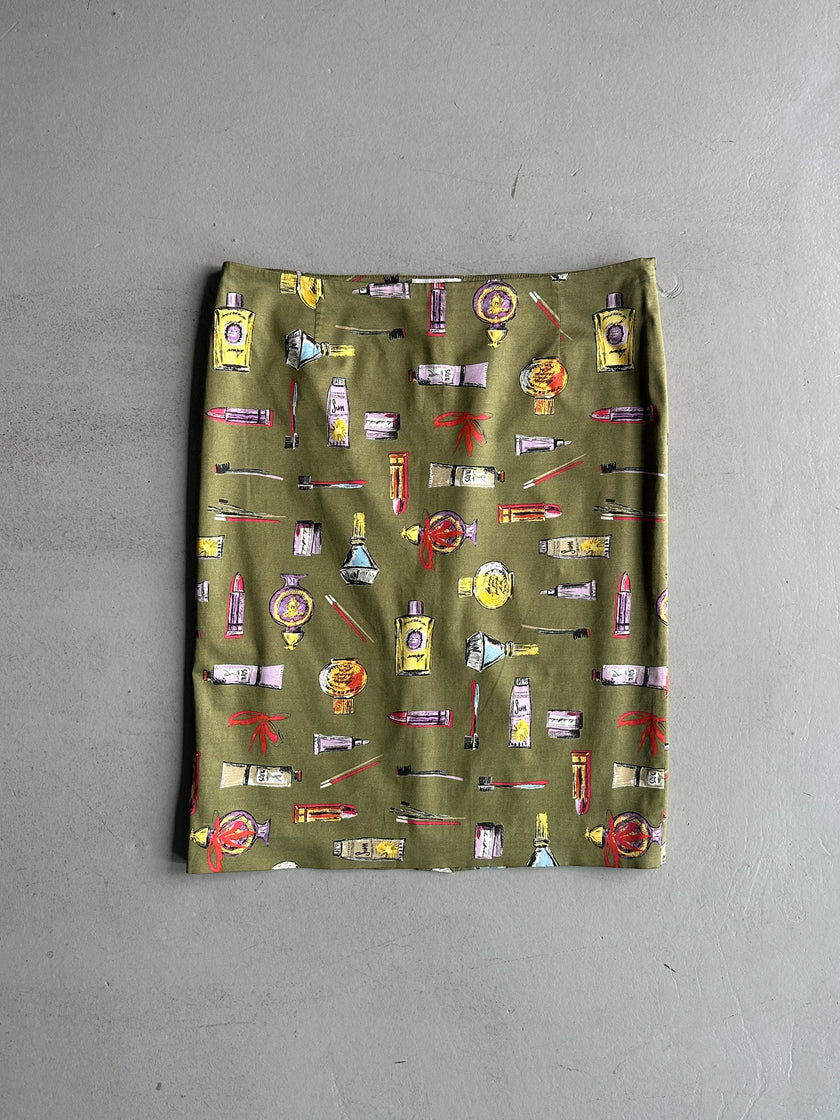 ICEBERG - 1990s COSMETICS PRINT SKIRT