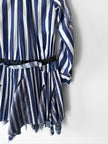 SACAI - F/W 2017 STRIPED JACKET WITH ASYMMETRICAL LAYERED HEM