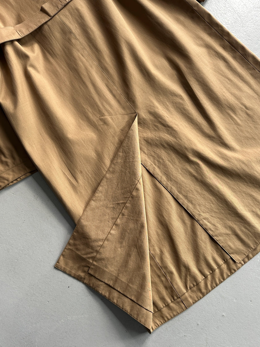 HERMÈS - 1970s MANDARIN COLLAR TRENCH COAT