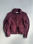 ISSEY MIYAKE ME - 2000s RUCHED JACKET WITH CONTRASTING SEAMS
