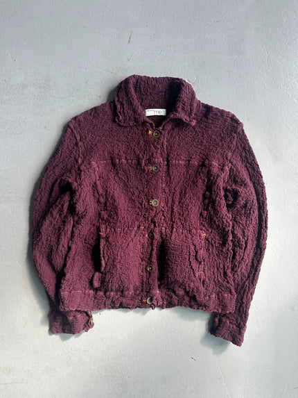 ISSEY MIYAKE ME - 2000s RUCHED JACKET WITH CONTRASTING SEAMS