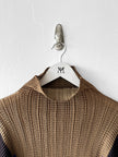 ISSEY MIYAKE - early 1990s PLEATED LONG SLEEVE TOP WITH COLOUR BLOCK SLEEVE