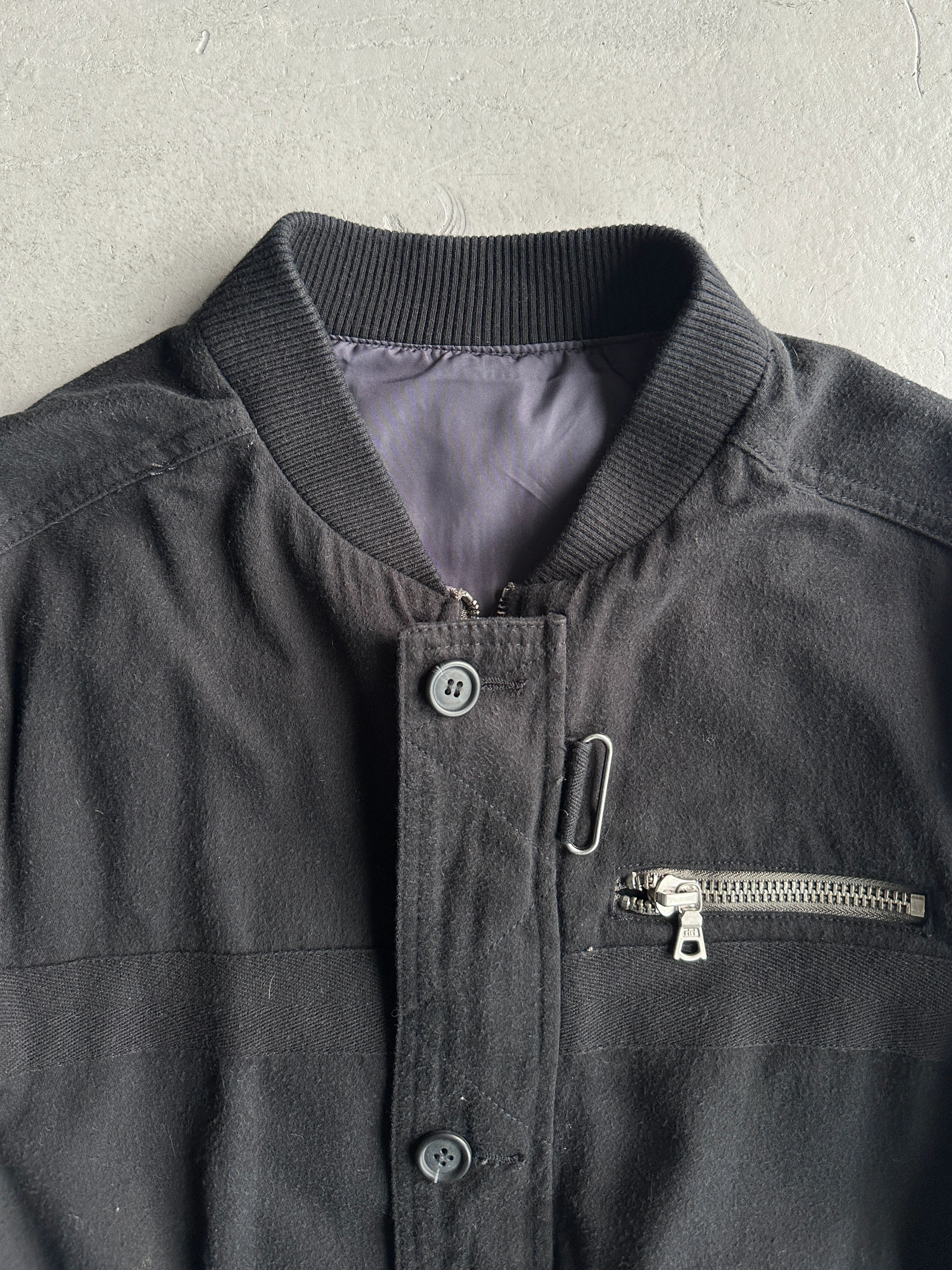 DRIES VAN NOTEN - F/W 2014 LAYERED JACKET WITH ZIP RUNNING FROM SLEEVE TO BACK