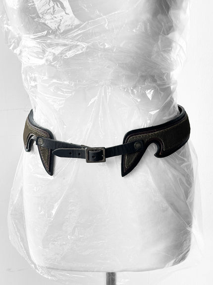 DRIES VAN NOTEN - F/W 2002 PONY HAIR LEATHER BELT