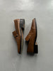 GUCCI - 1990s SQUARE TOE LEATHER LOAFERS