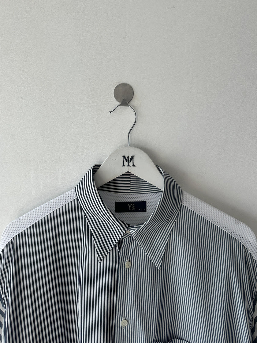 YOHJI YAMAMOTO Y'S - late 2000s DOUBLE LAYER SHORT SLEEVE SHIRT