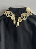 COMME DES GARÇONS - A/W 2002 WOOL JACKET WITH FLORAL ATTACHMENT AT COLLAR