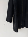 ARMANI JEANS - 1990s FUNNEL NECK ZIPPED VELVETY JACKET