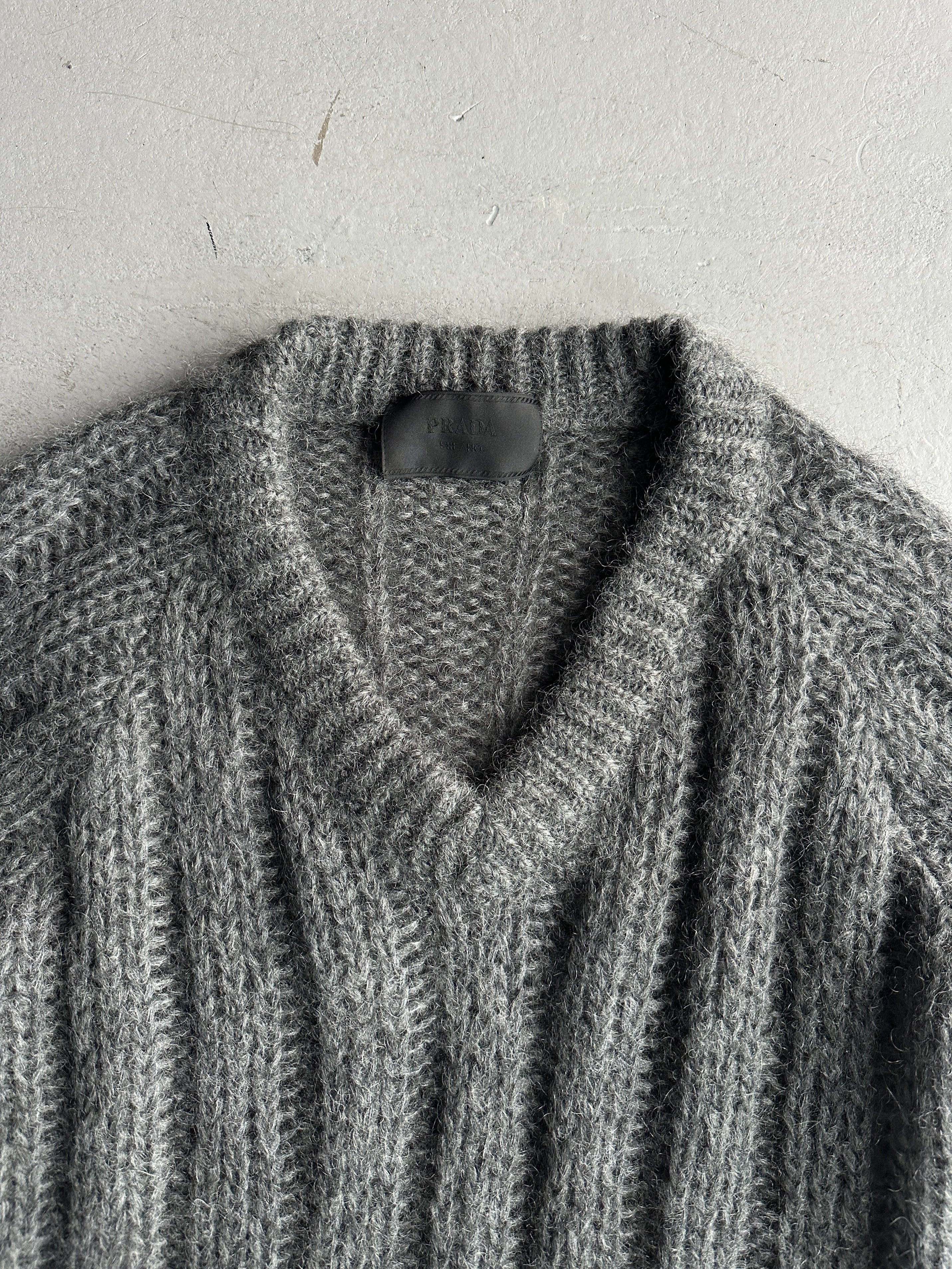 PRADA - A/W 2019 MOHAIR V NECK KNIT JUMPER