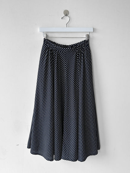 YOHJI YAMAMOTO -  S/S 1996 POLKA DOT FLARED MIDI SKIRT