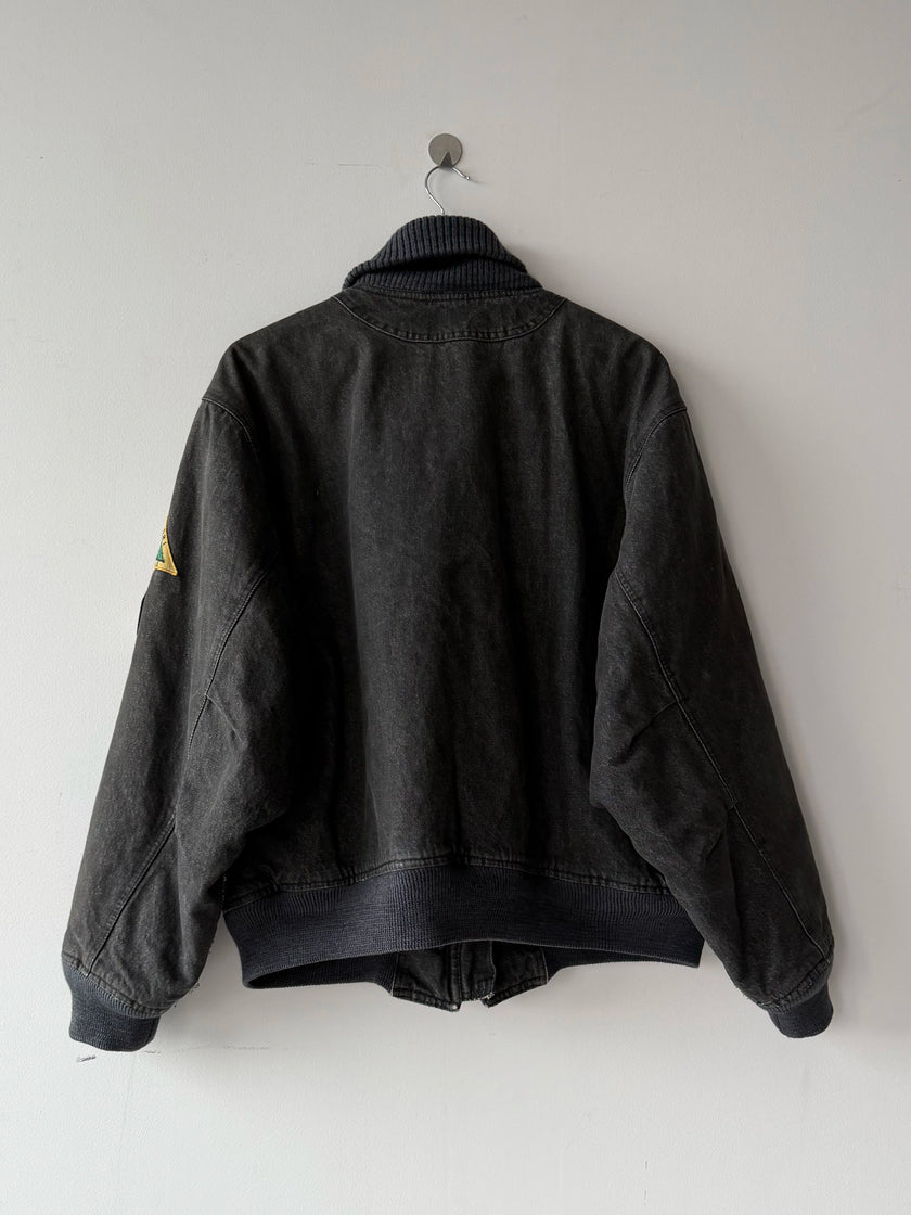 ITALIAN LABEL 1980s HEAVYWEIGHT DENIM BOMBER JACKET