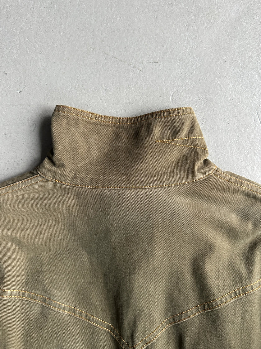 MOSCHINO - 2000s FITTED JACKET WITH OVERSIZED BUTTON DETAILS