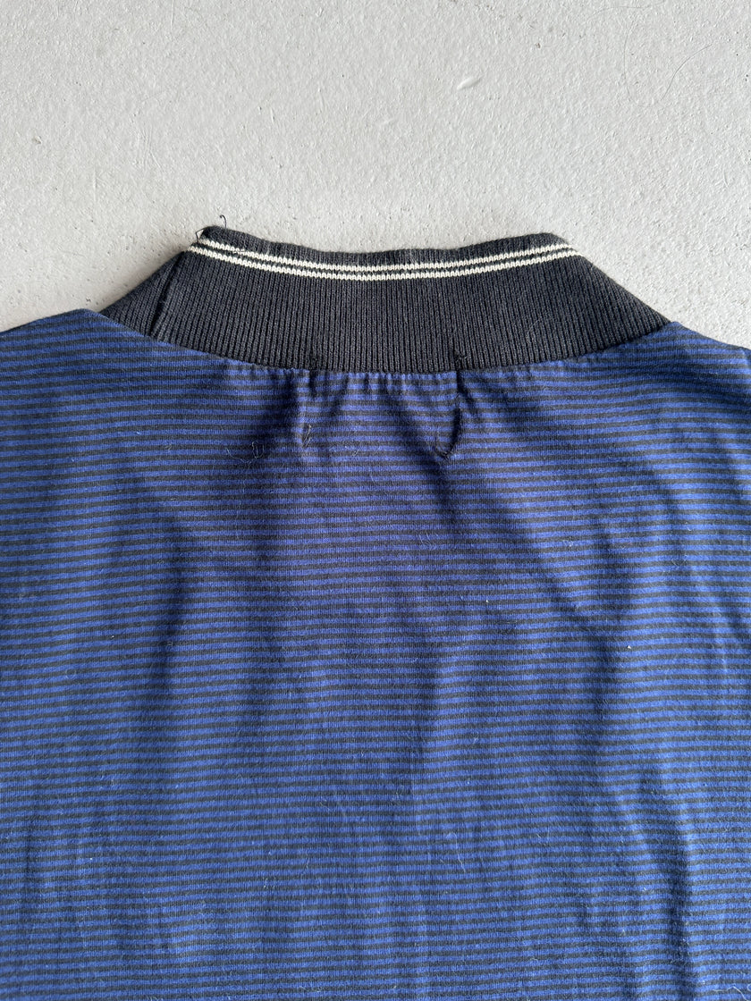 JEAN PAUL GAULTIER JUNIOR - S/S 1989 RIBBED NECK STRIPED T-SHIRT