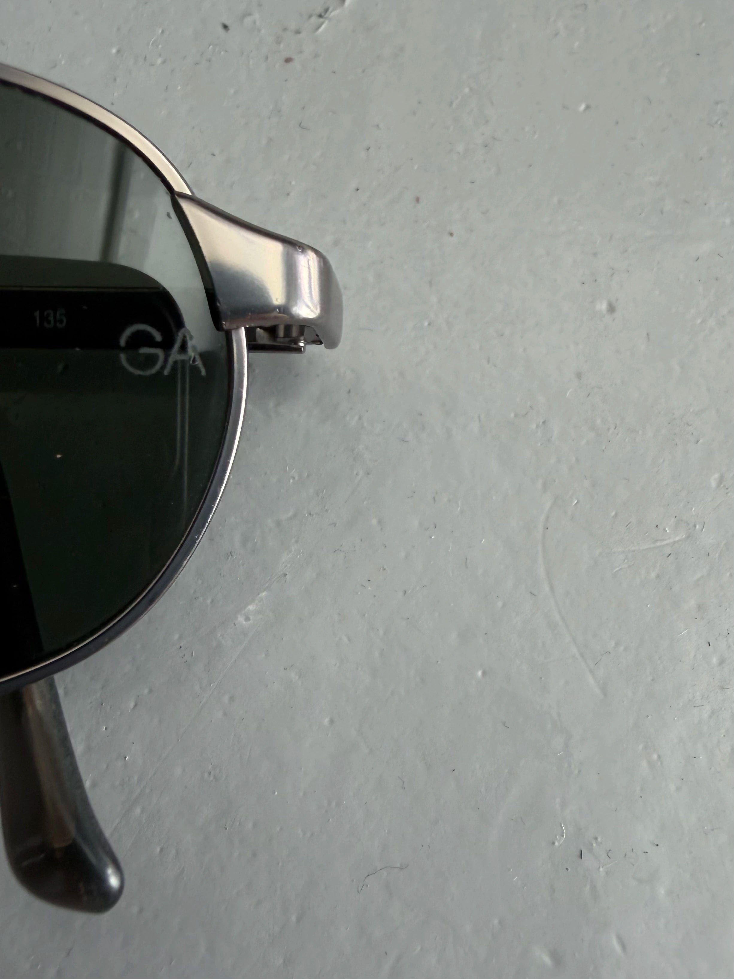 GIORGIO ARMANI -  1990s OVAL SUNGLASSES WITH METAL FRAME