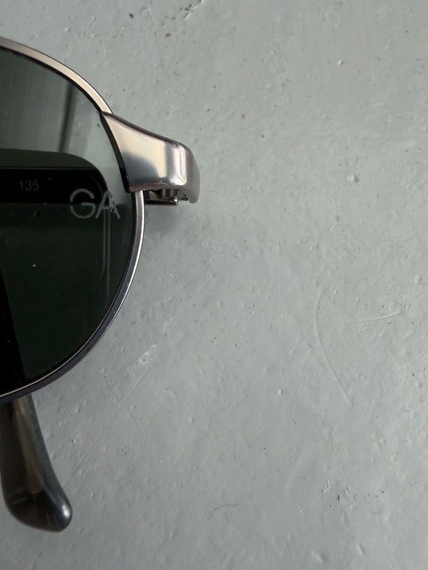 GIORGIO ARMANI -  1990s OVAL SUNGLASSES WITH METAL FRAME