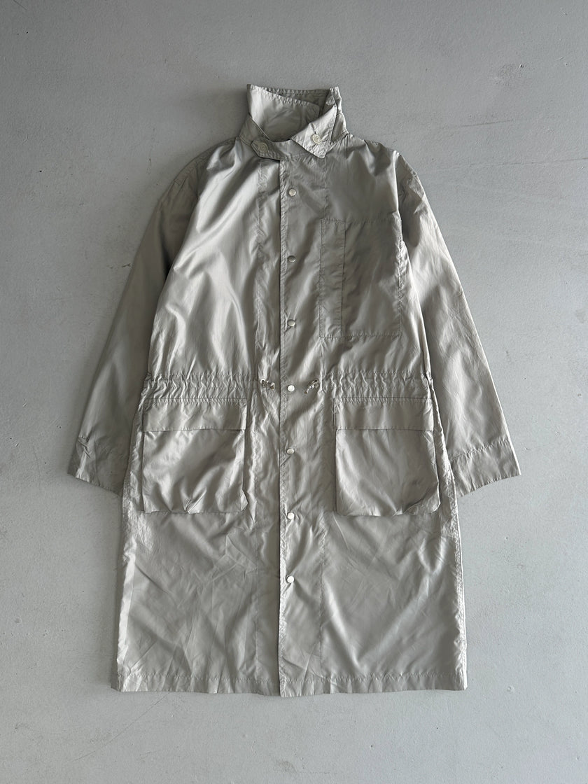 ISSEY MIYAKE WINDCOAT - 1980s FOLDABLE LONG WINDBREAKER JACKET
