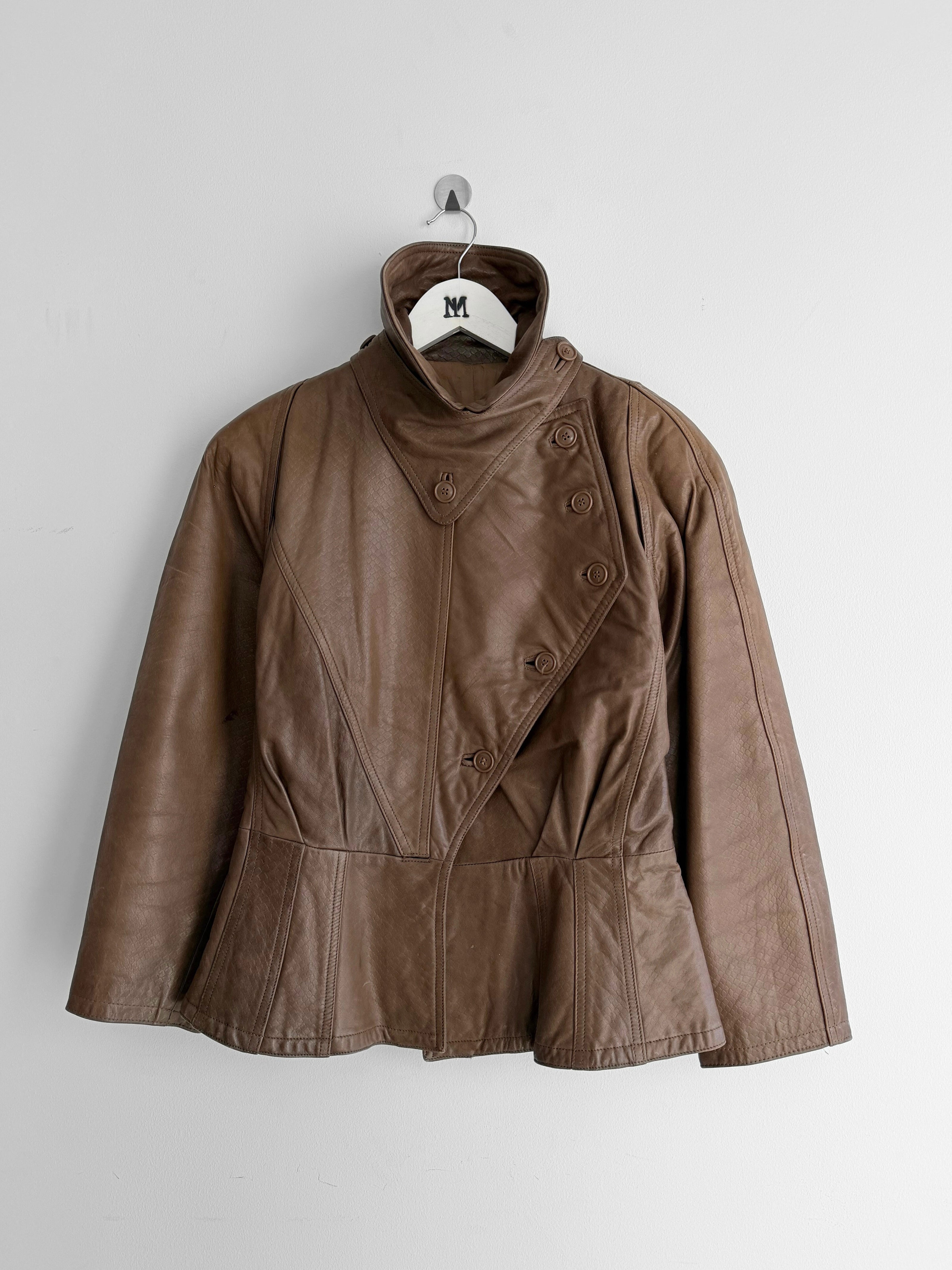 GIORGIO ARMANI 1980s LEATHER JACKET AND SKIRT