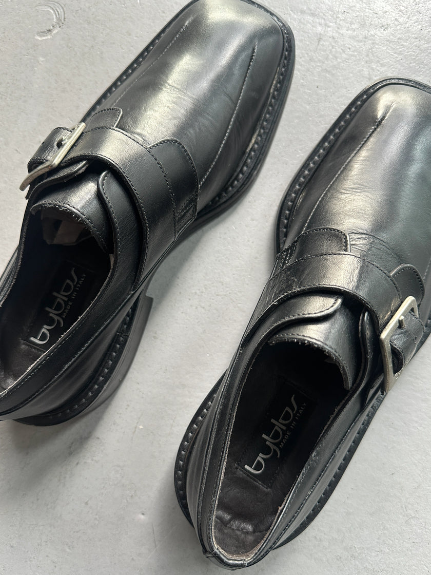 BYBLOS - 1980s MONK LEATHER SHOES