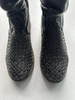 BIKKEMBERGS - 2000s WOVEN FRONT ANKLE BOOTS