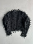 HISAKO TAKENAKA - 2000s HANDMADE KNIT OPEN FRONT CARDIGAN