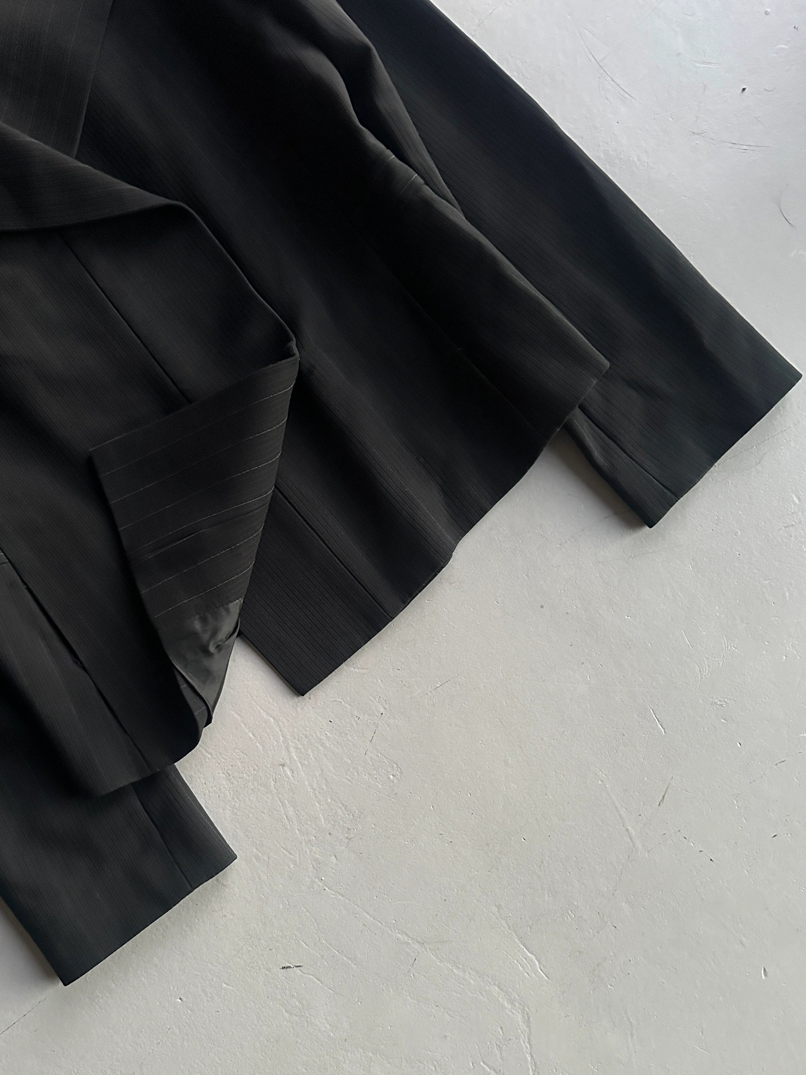 EMPORIO ARMANI - F/W 2001 PINSTRIPE SUIT WITH FLARED LEG TROUSERS