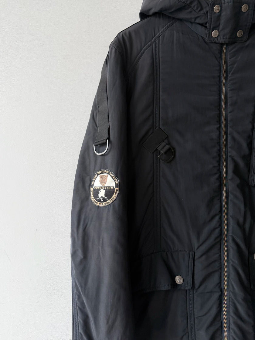 DOLCE & GABBANA - late 1990s HOODED BONDAGE PARKA JACKET