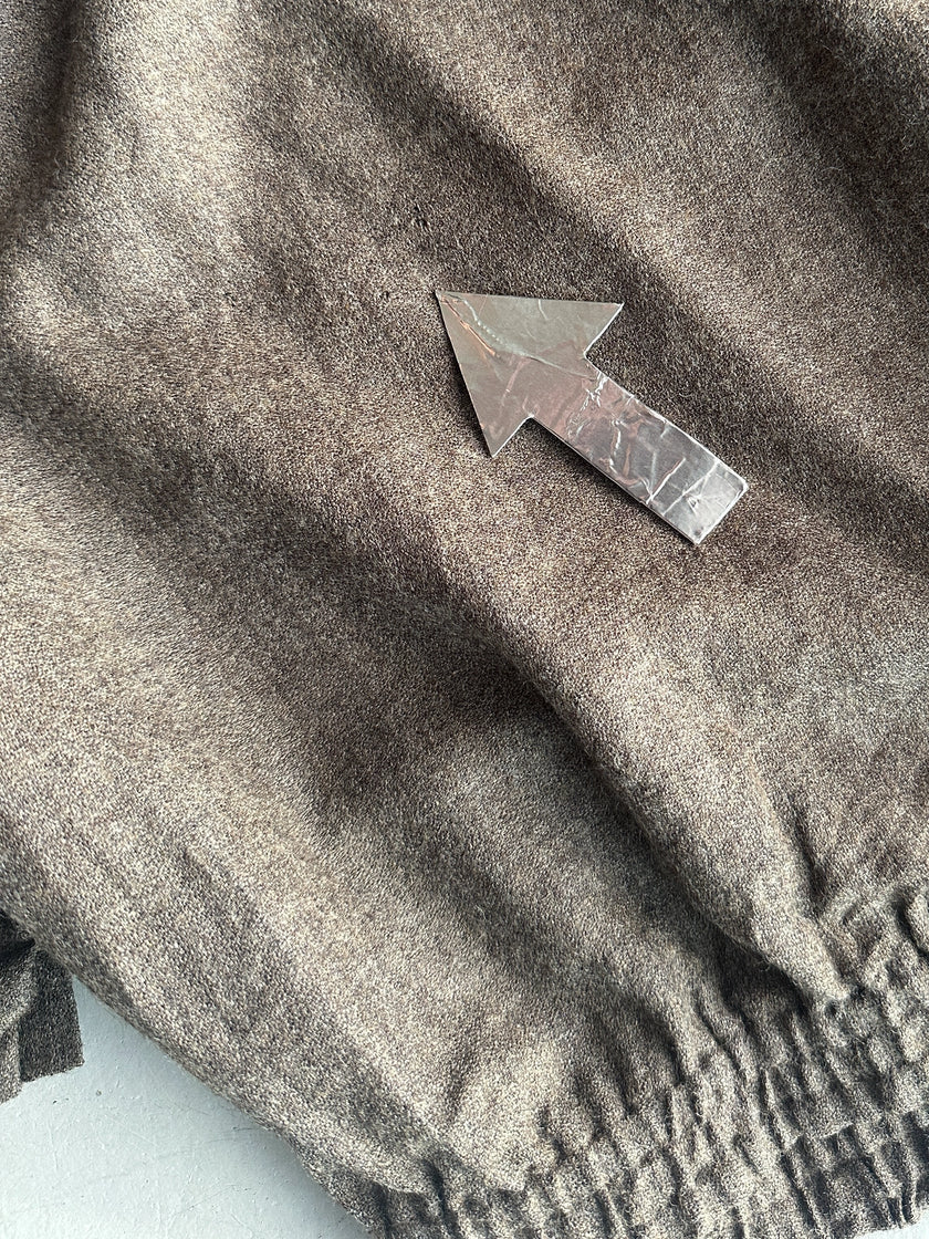 PLANTATION ISSEY MIYAKE - 1980s DRAPED COLLAR BOXY FIT BLOUSE