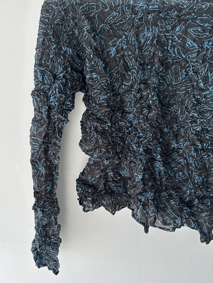 ISSEY MIYAKE PERMANENTE - late 1980s 3D SPIKE LONG SLEEVE TOP