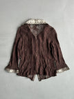 2000s LACE SHIRT WITH SNAKESKIN DETAILS