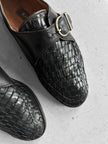 BALLY - 1980s WOVEN MONK STRAP SHOES