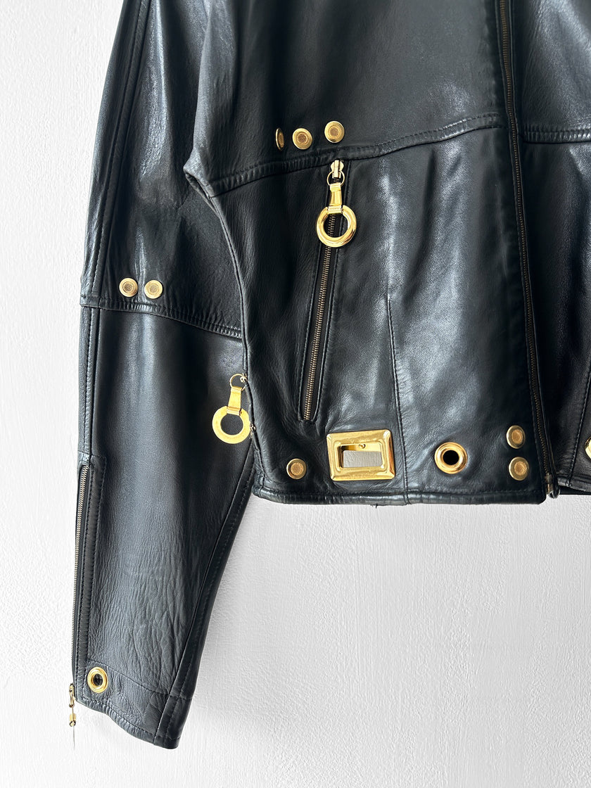 LA MATTA - early 1990s BOXY FIT LEATHER JACKET