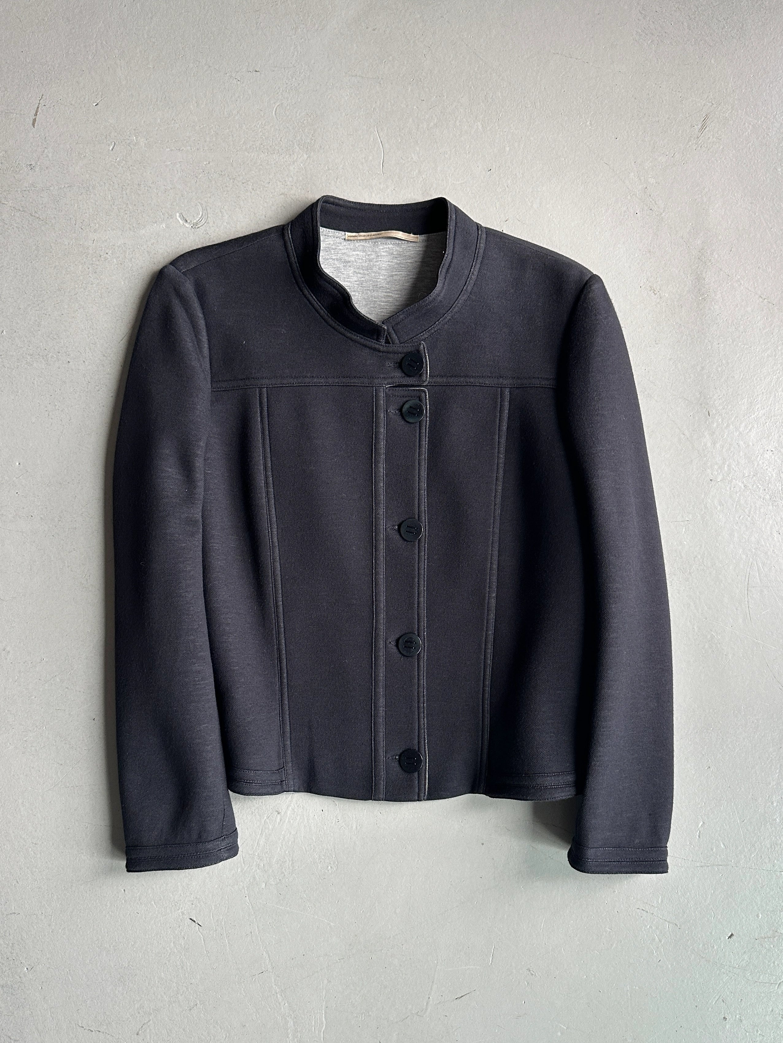 MARITHÉ + FRANÇOIS GIRBAUD - 1990s CROP FIT MANDARIN COLLAR JACKET