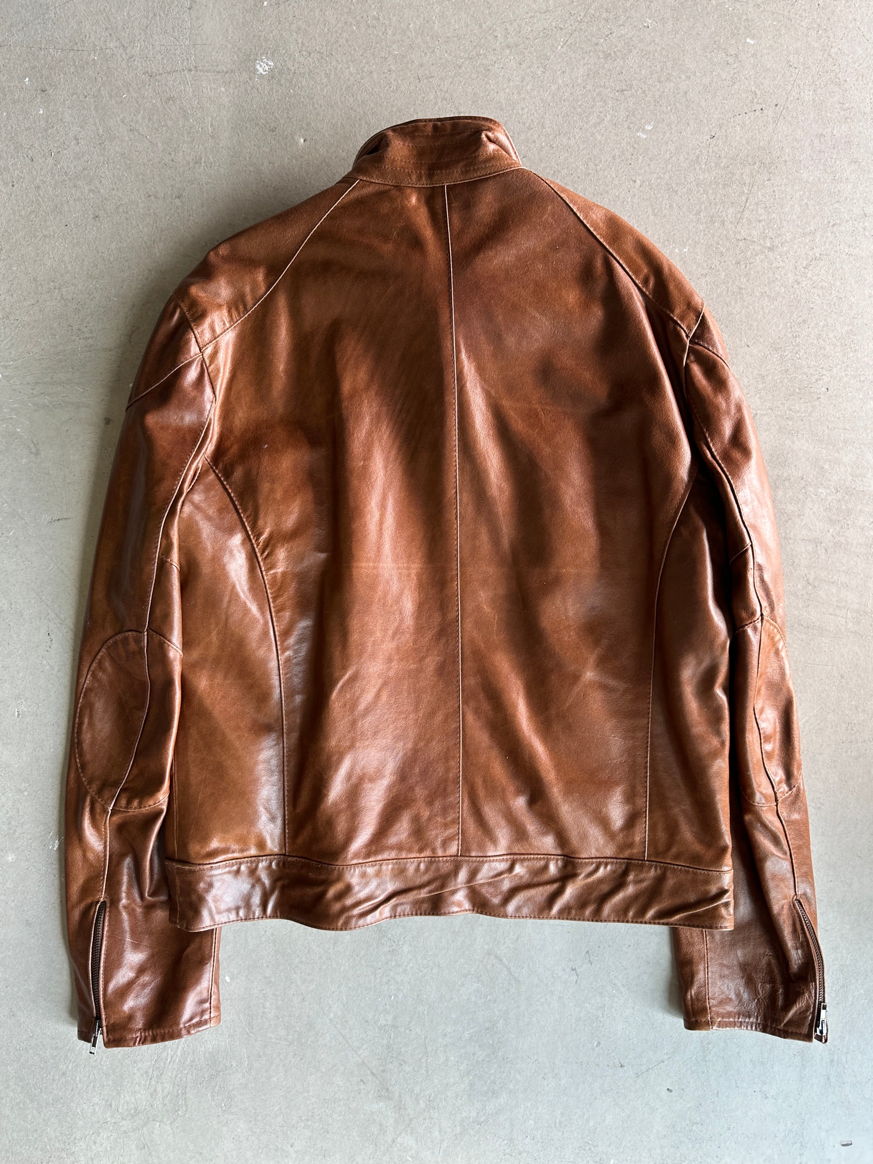 1980s MULTI POCKET LEATHER JACKET